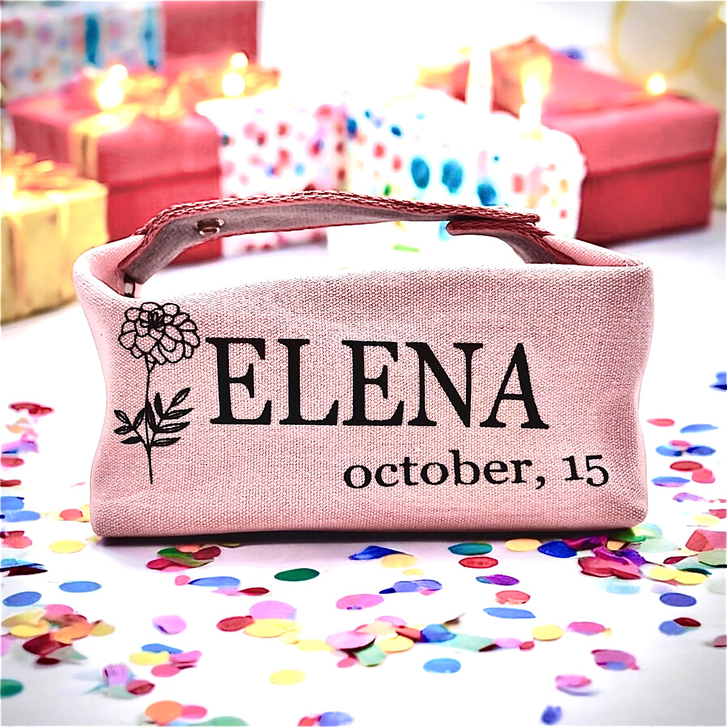 Best Friend Gift, Makeup Case, Personalized Makeup Bag, Personalized Gift, Makeup, Makeup Bag, Cosmetic Bag, Canvas Bag, Floral Monogram Bag