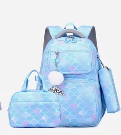 School Kids backpack with lunchbox and pencil case