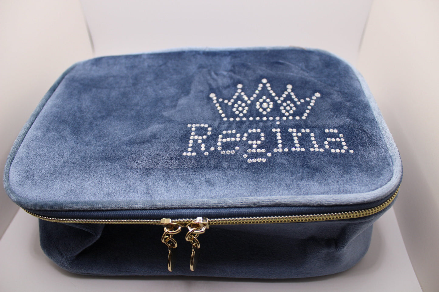 Customize Make Up bag for gift girls, rhinestones gift, personalized, Monogram, Velvet Brush Bag, Christmas Gift, Bridesmaid gift