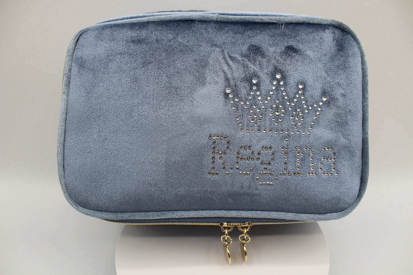 Personalized velvet makeup bag. Custom make up bag