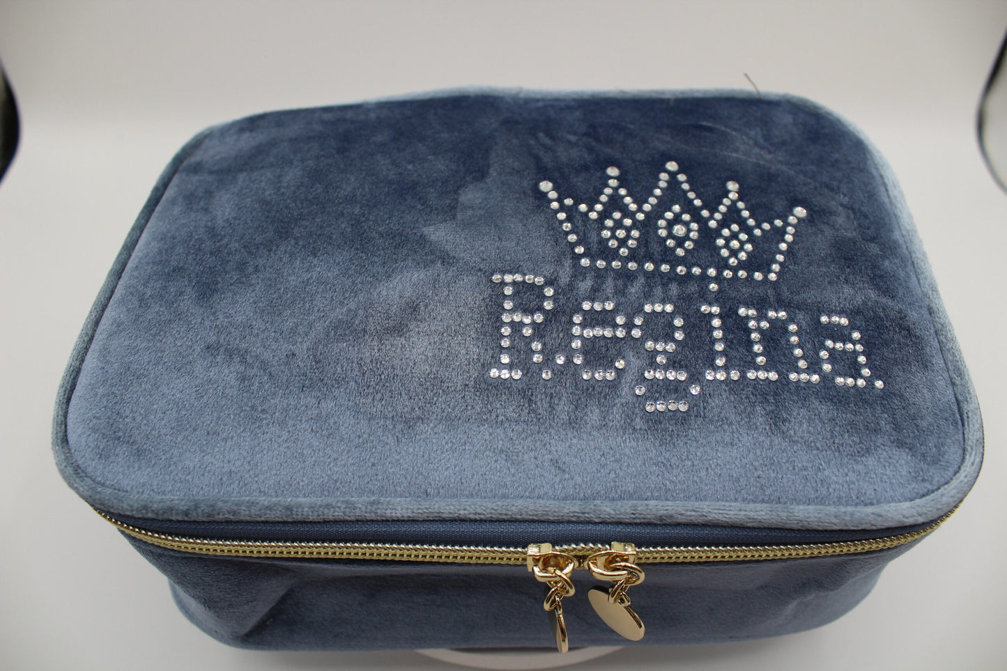 Personalized velvet makeup bag. Custom make up bag