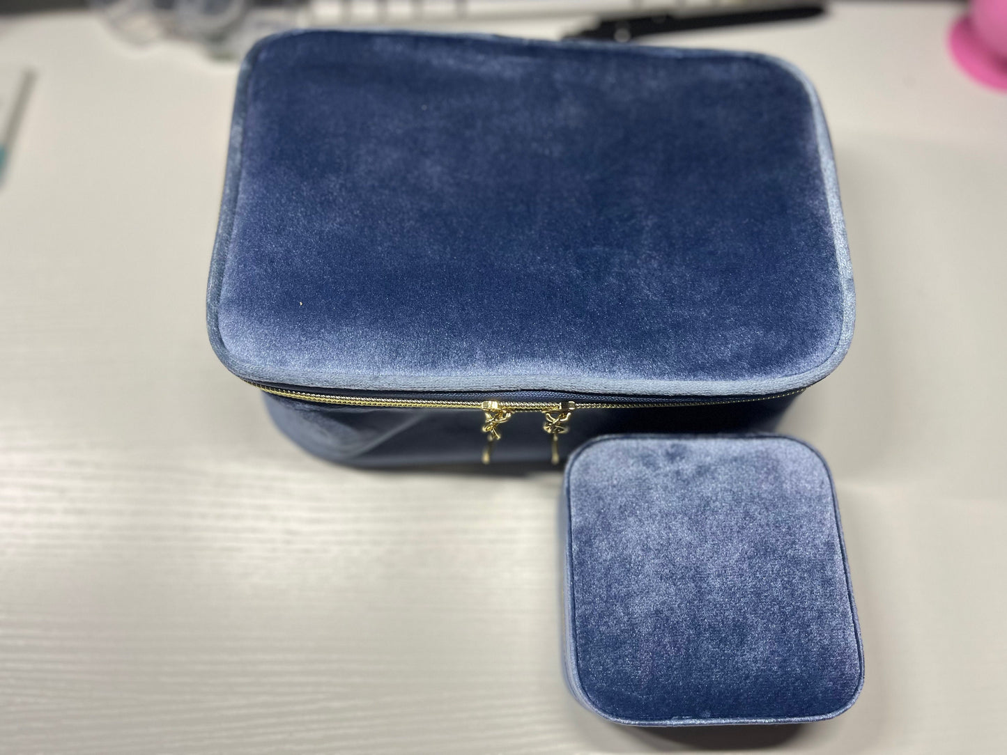 Personalized Makeup Bag for Mis 15, Bridesmaid Cosmetic Bag and jewelry box, Custom Makeup Bag, Bridesmaid Proposal, Bridesmaid Gift