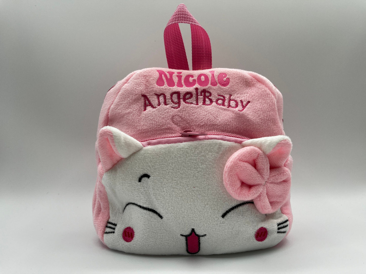Adorable Kitty Backpack for Toddlers: Make Kindergarten Special with a Personalized Touch, Soft and Fluffy, Perfect for Kindergarten Kids
