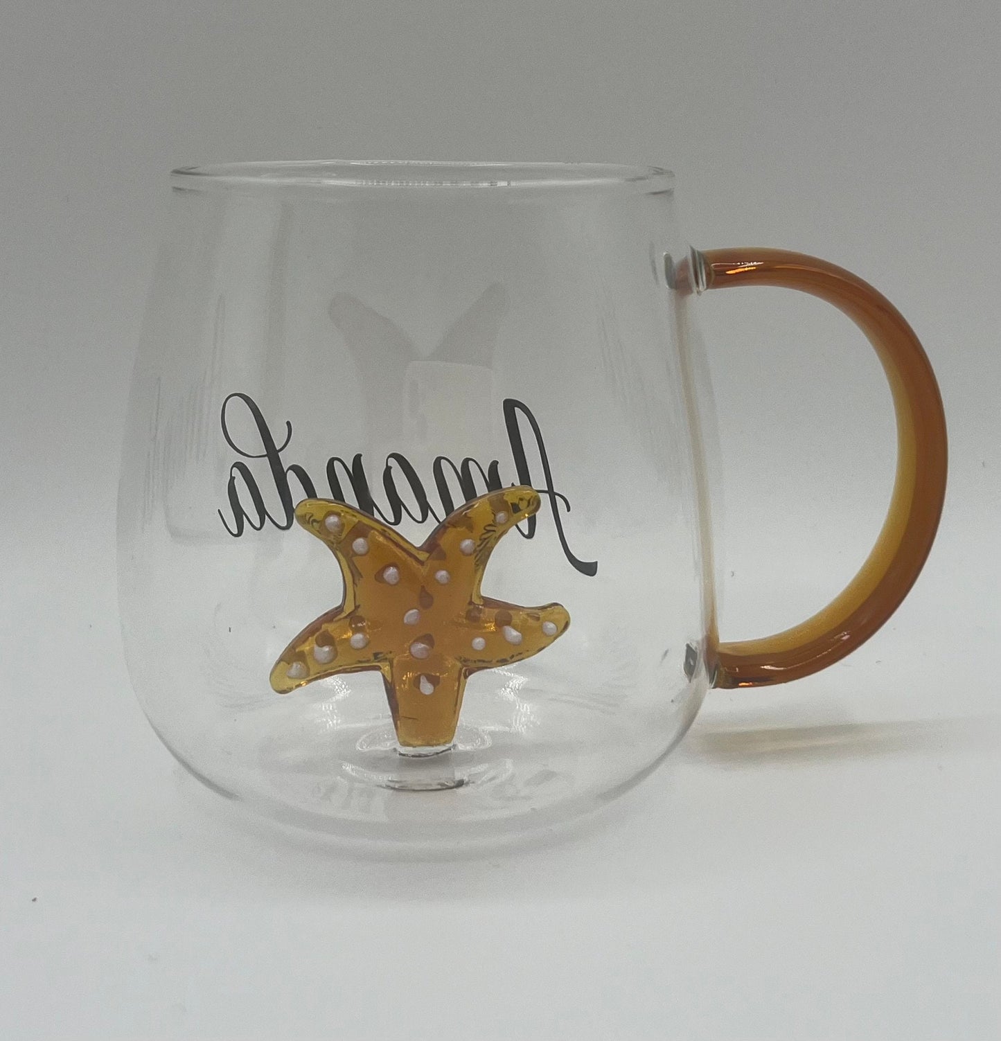 Glass cups with 3D figures. Personalized Coffee Cup Glass , Gifts for Women, Friends, Bridesmaids Personalized Glass Cup, cute tea cup,
