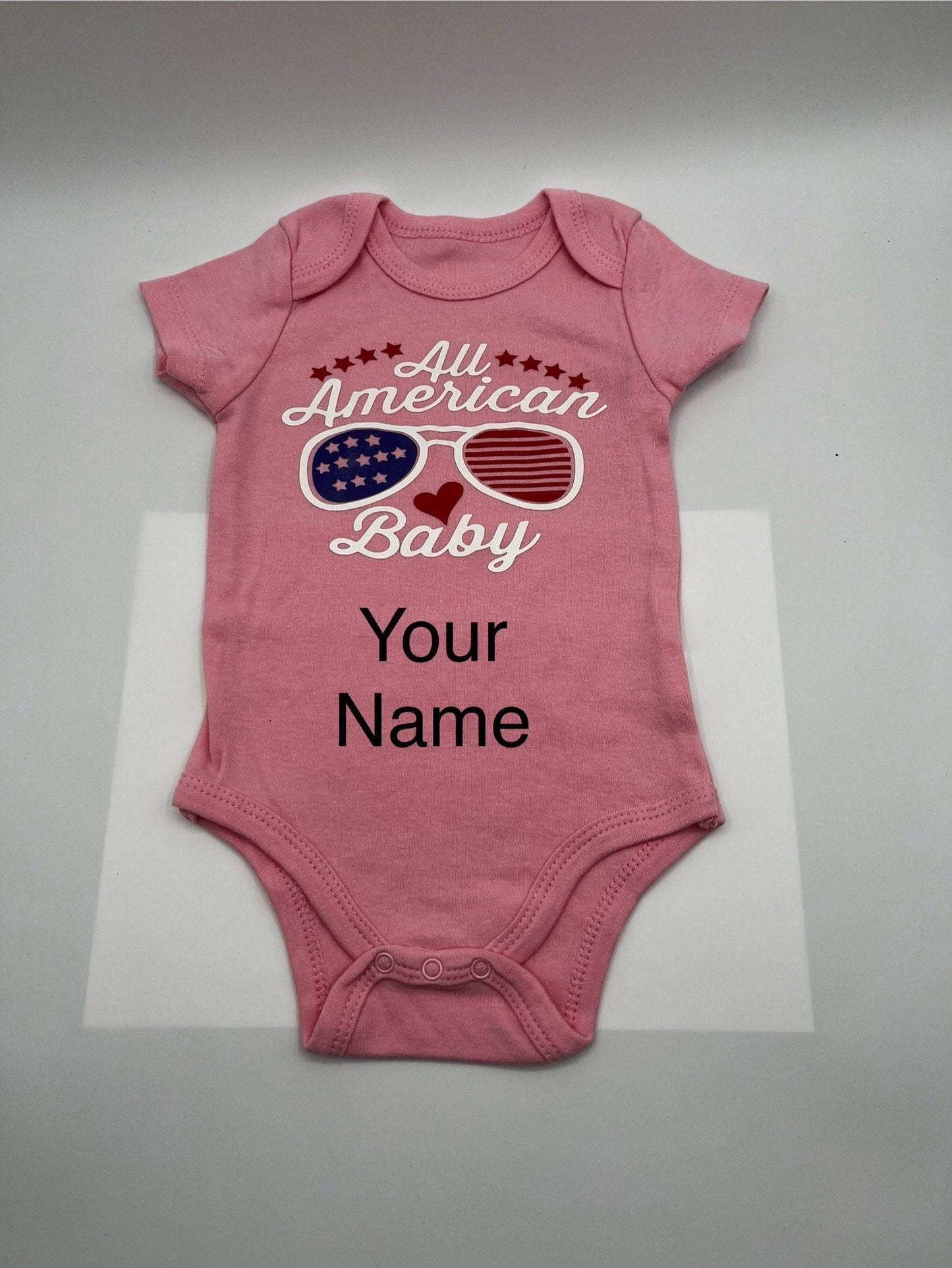 Bodysuits for girls and boys. Special clothes for Independence Day for your child with his name.