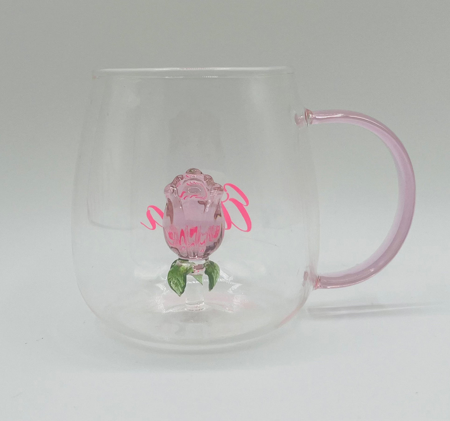 Glass cups with 3D figures. Personalized Coffee Cup Glass , Gifts for Women, Friends, Bridesmaids Personalized Glass Cup, cute tea cup,