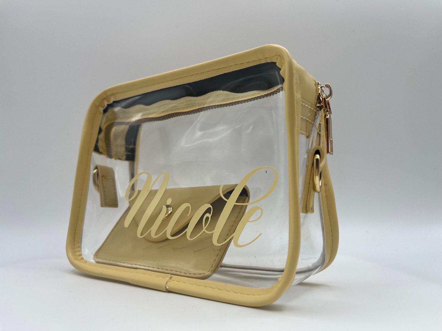 Clear Stadium Bag Crossbody, Game day bag, Makeup bag, Purse, Clear Bag with Strap, Transparent Bag for Stadium, Clear Concert Bag