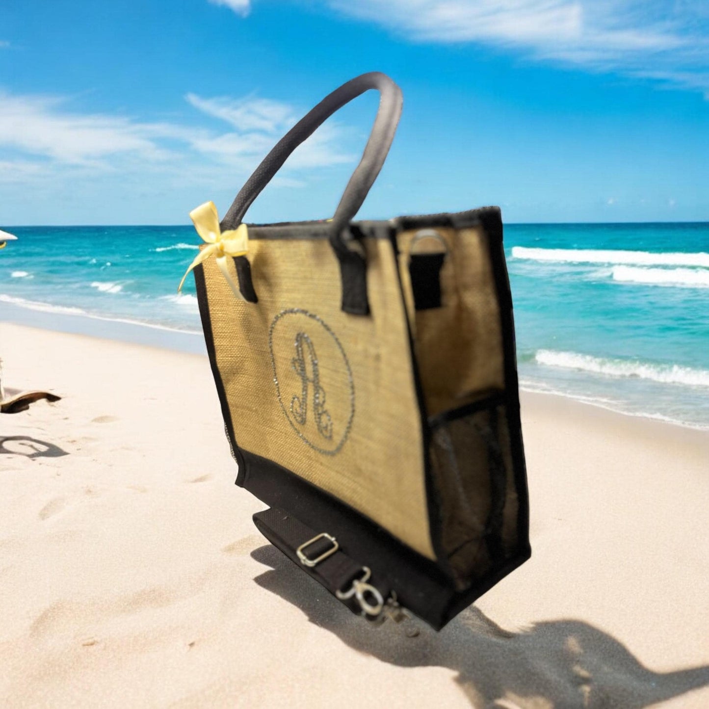 Custom Honeymoon Beach Tote Bag Newlywed Gift Just Married Mr and Mrs Beach Bag Personalized Tote Bag