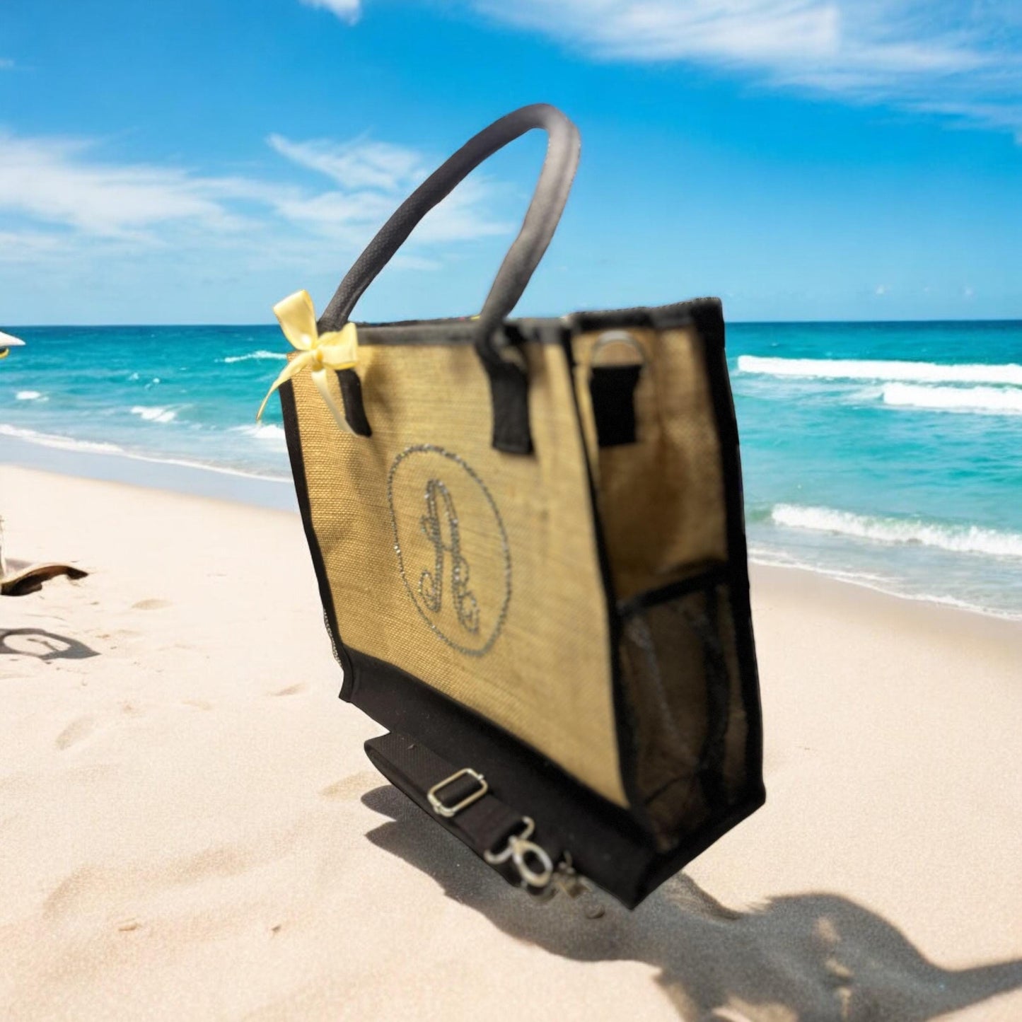 Custom Honeymoon Beach Tote Bag Newlywed Gift Just Married Mr and Mrs Beach Bag Personalized Tote Bag