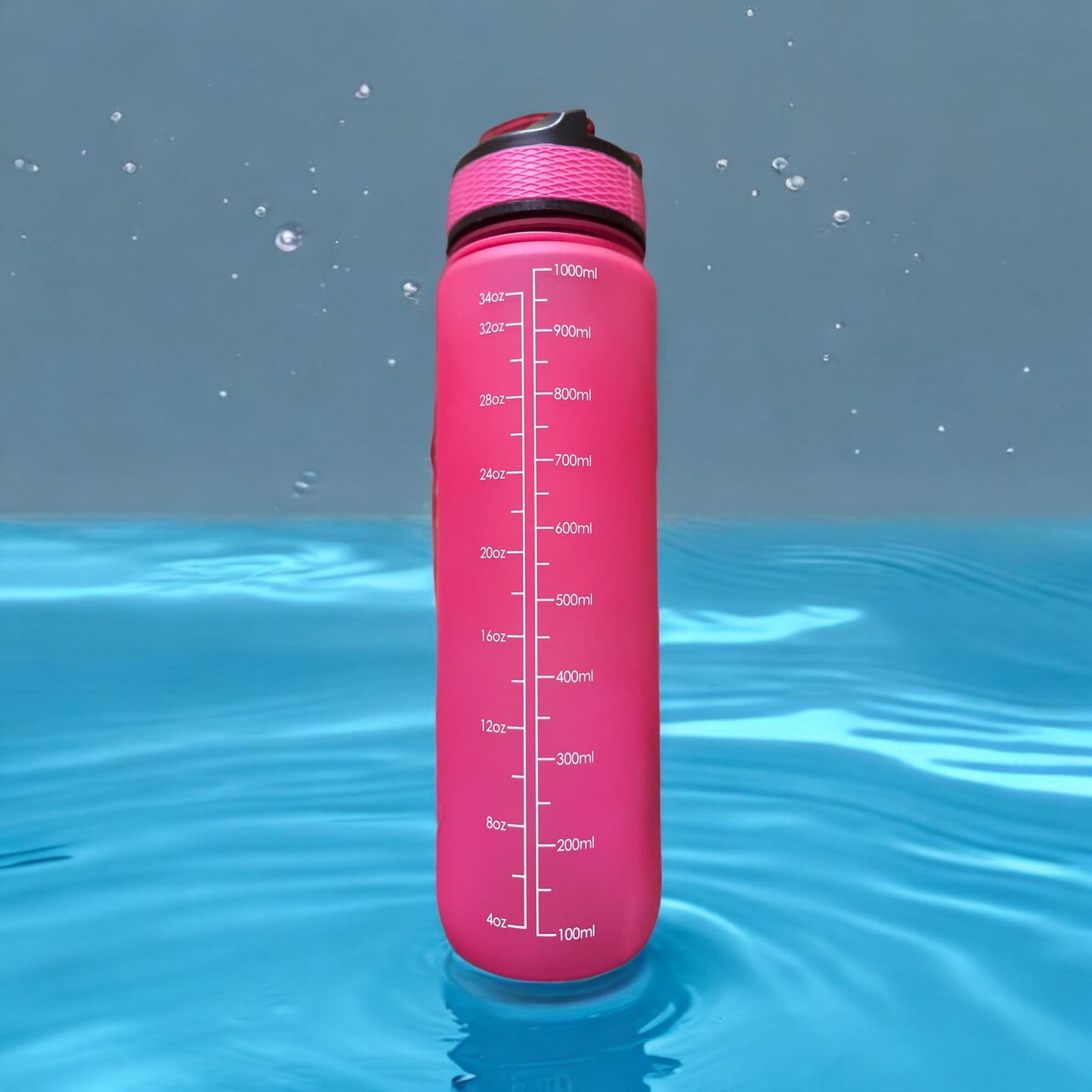 Personalized 32oz Time-Marked Water Bottle: Leakproof, BPA-Free, Fitness Straw, Beach-Ready