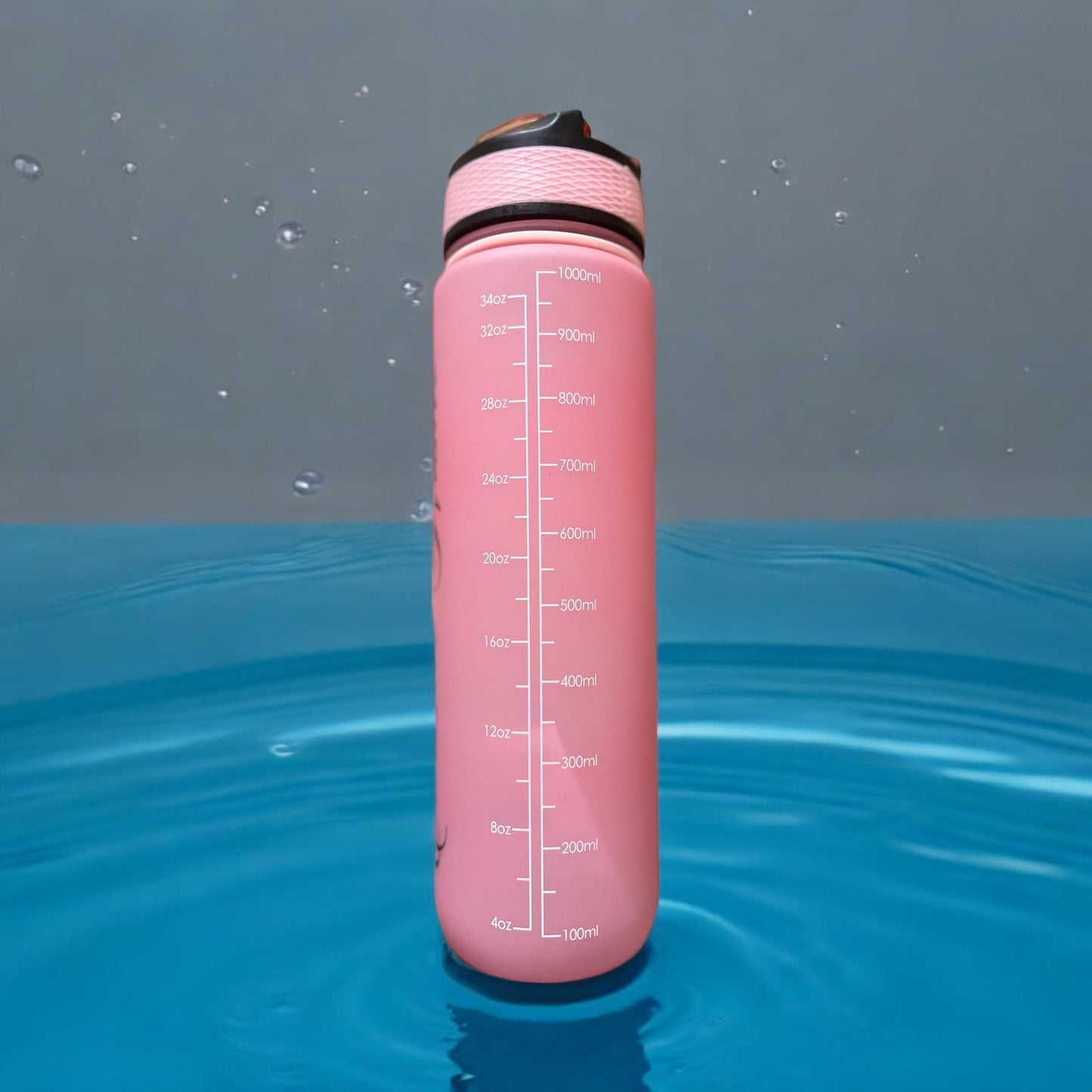 Personalized 32oz Time-Marked Water Bottle: Leakproof, BPA-Free, Fitness Straw, Beach-Ready