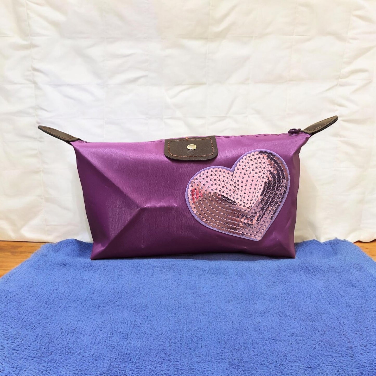Personalized Makeup Bag, Beach Wedding Favor, Cosmetic Bag with name, Toiletry, Bridesmaid Gift, Summer Vacation, Dog lover’s, rhinestones