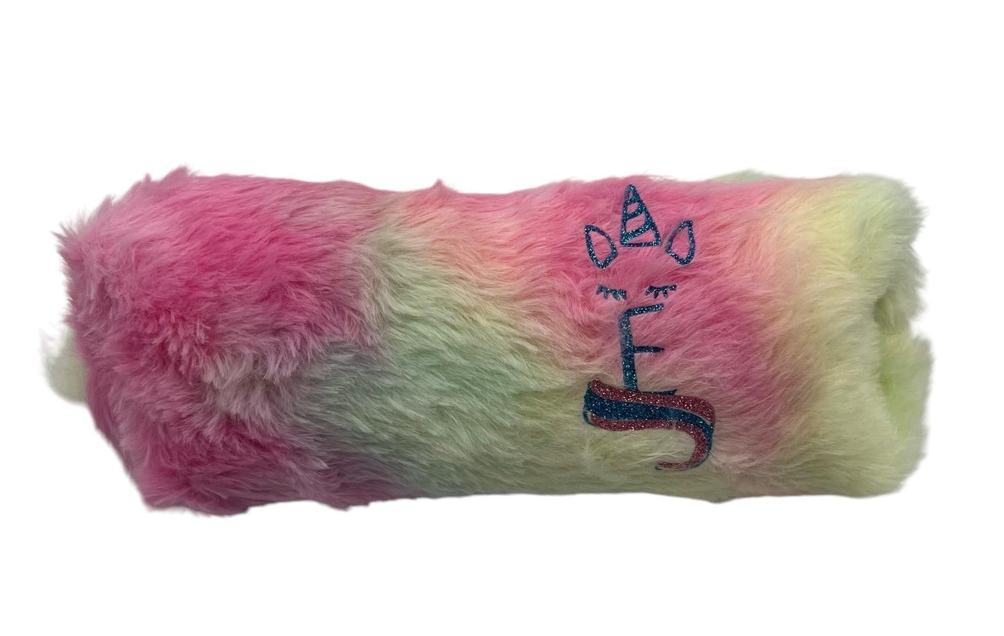Custom Unicorn Pencil Case Rainbow Fluffy Personalized Kids School Supply Pouch Girls Gift