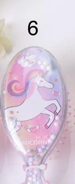 SALE Personalized Unicorn Hairbrush for Girl, Perfect Party Favor & Gift! Custom Hairbrush Unicorn Design. Engraved brush, Unicorn Theme
