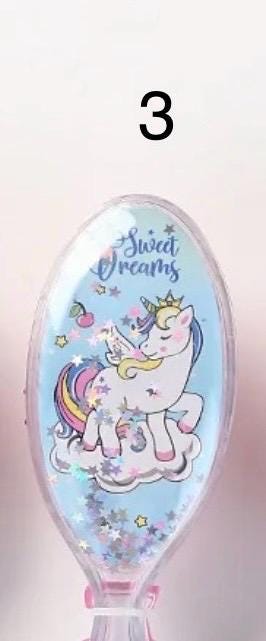 SALE Personalized Unicorn Hairbrush for Girl, Perfect Party Favor & Gift! Custom Hairbrush Unicorn Design. Engraved brush, Unicorn Theme