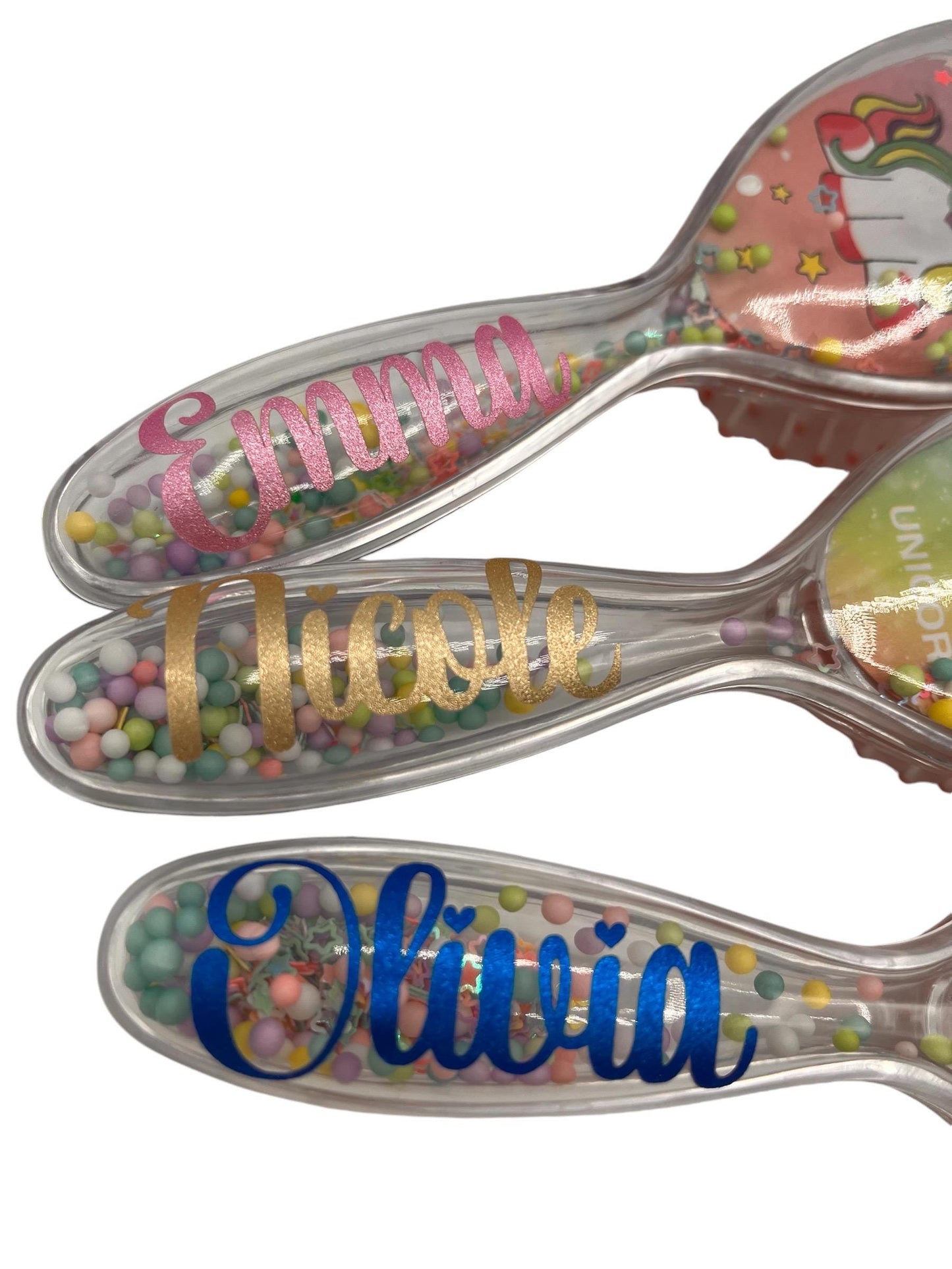 SALE Personalized Unicorn Hairbrush for Girl, Perfect Party Favor & Gift! Custom Hairbrush Unicorn Design. Engraved brush, Unicorn Theme