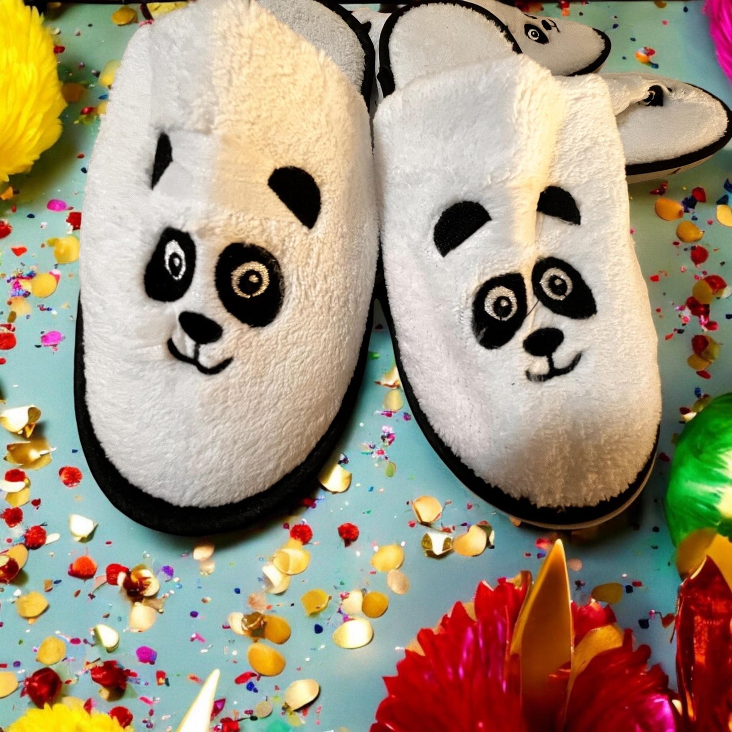 Sale Set of Spa slippers for kids, size 9’’ fluffy slippers for overnight party, gift for kids, weekend spa day