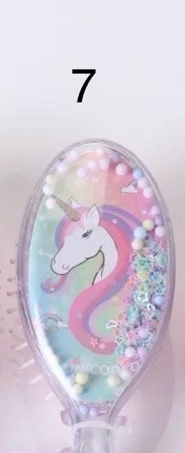 SALE Personalized Unicorn Hairbrush for Girl, Perfect Party Favor & Gift! Custom Hairbrush Unicorn Design. Engraved brush, Unicorn Theme