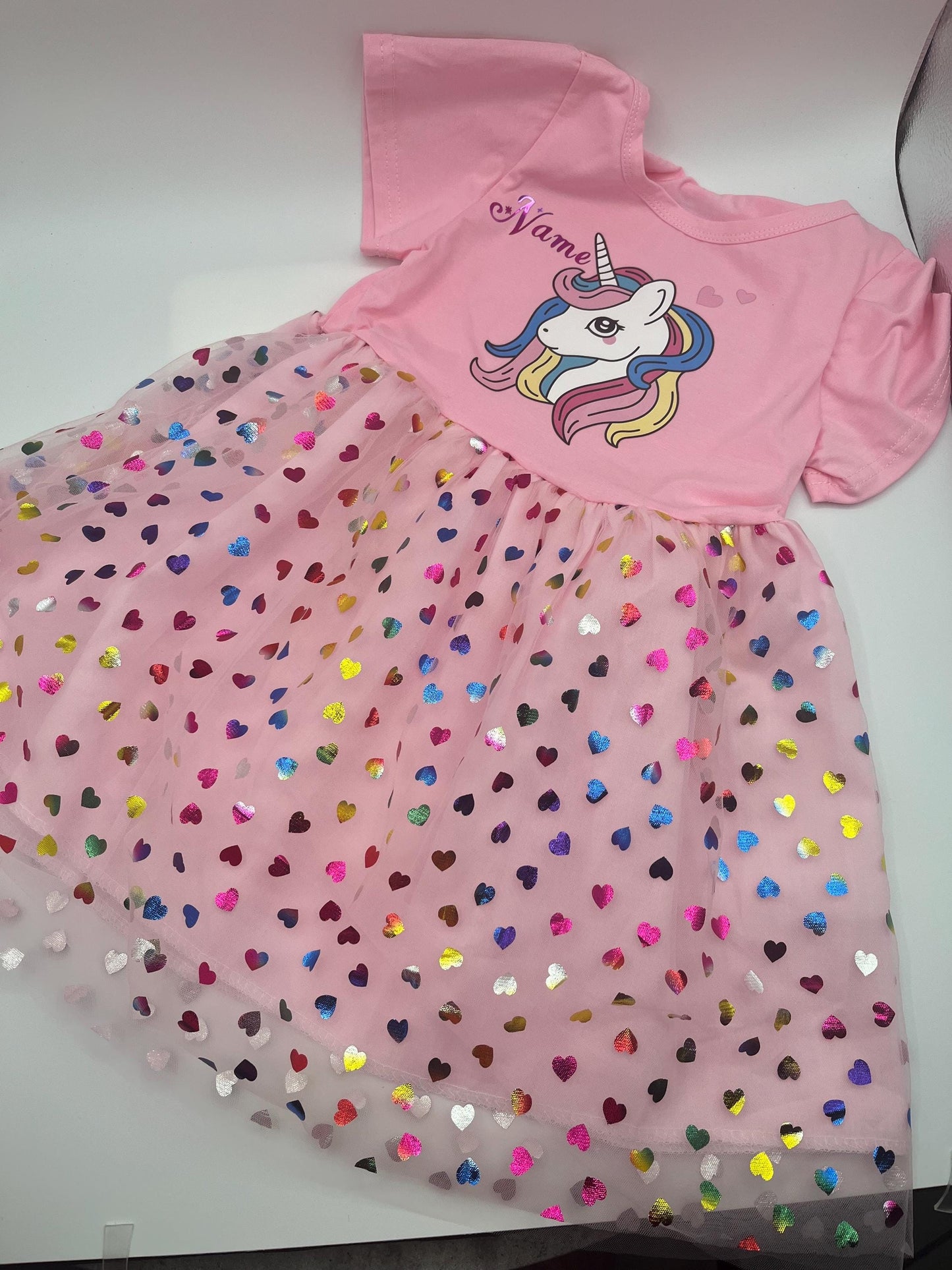 Unicorn tutu dress for girls, sparkly dress with wings with Personalized Touch, Kids Personalized Dress, Birthday Dress, Unicorn lover gift