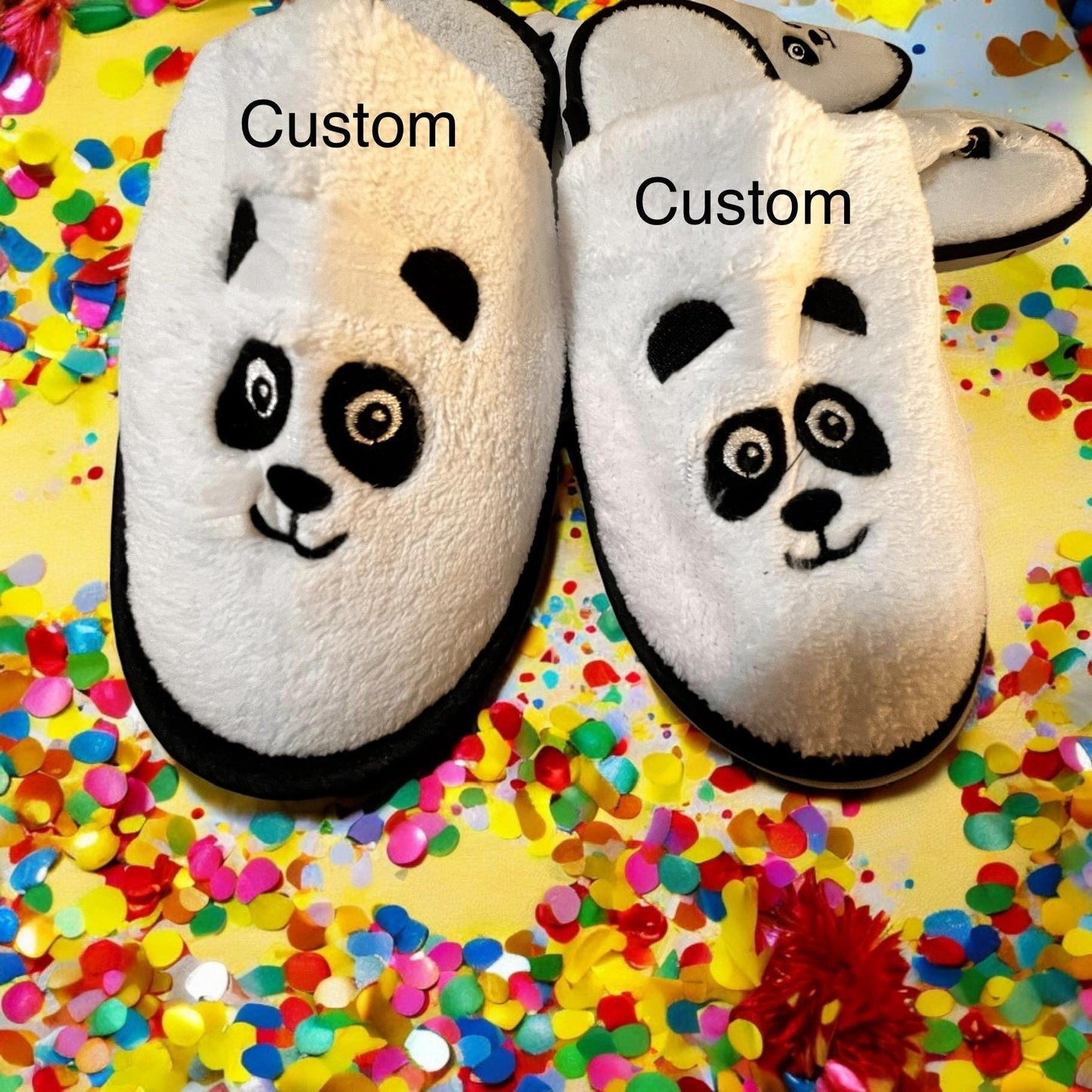 Personalized Fluffy Kids Slippers: Cozy Birthday Gift for Spa Parties, Teenagers & Birthday Celebrations, Customized Plush Slippers for Kids