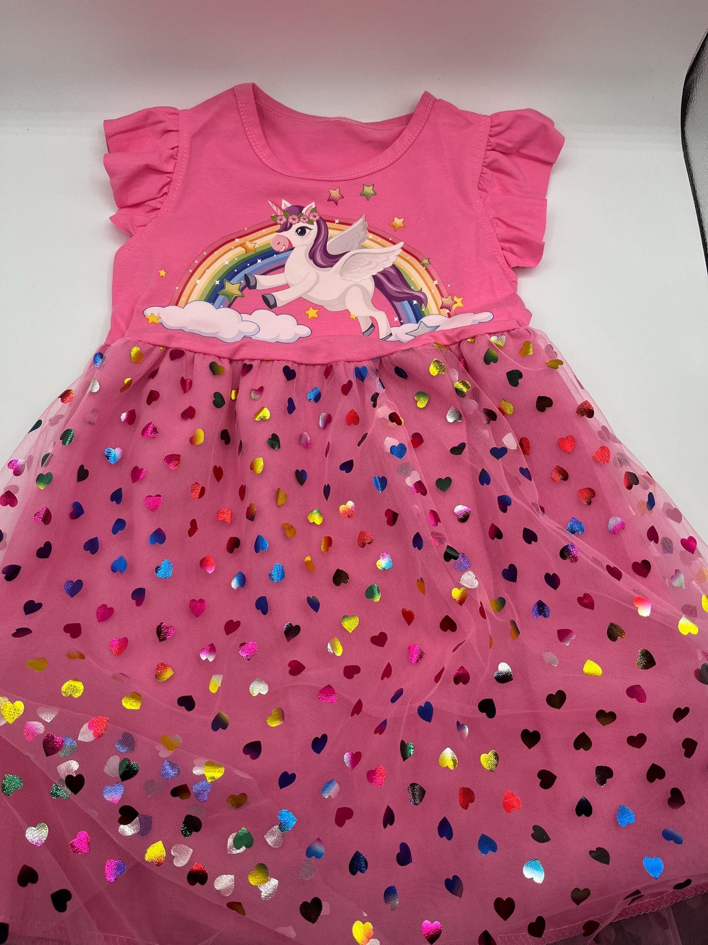 Unicorn tutu dress for girls, sparkly dress with wings with Personalized Touch, Kids Personalized Dress, Birthday Dress, Unicorn lover gift