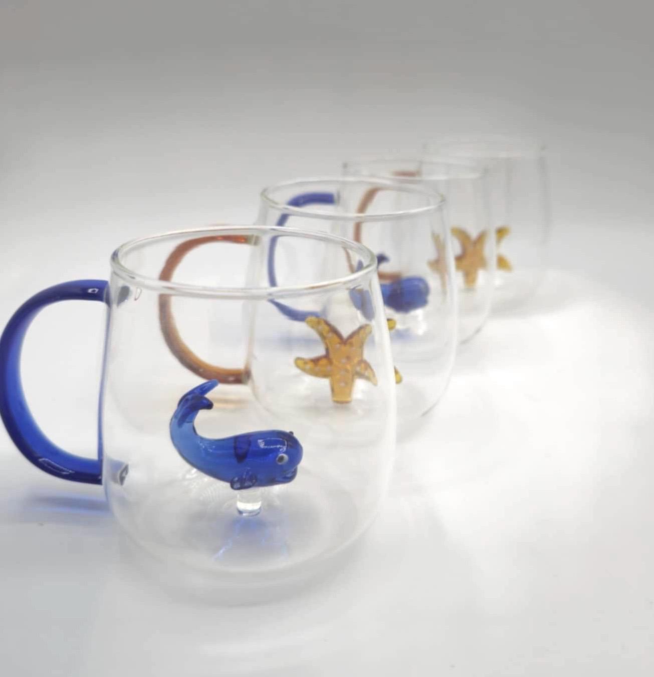 Set of 2, 4, 6 glass mug, Easter gift, Gift for birthday, Personalized Glassware Gift Set in a Beautifully Packaged Box with Bow, glass cup