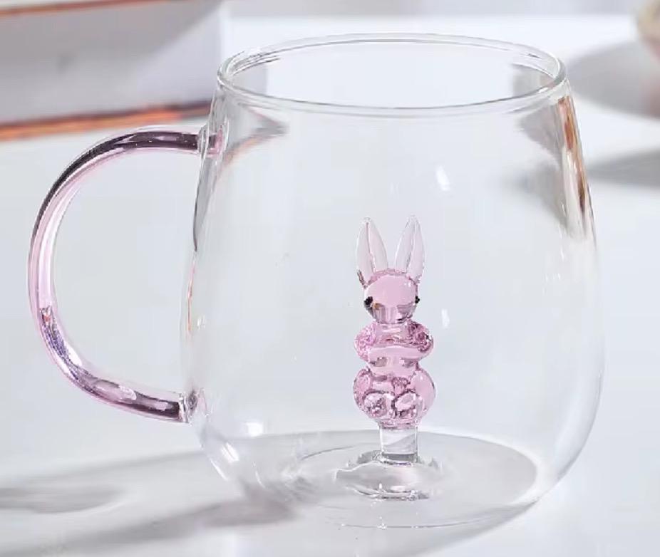Set of 2, 4, 6 glass mug, Easter gift, Gift for birthday, Personalized Glassware Gift Set in a Beautifully Packaged Box with Bow, glass cup