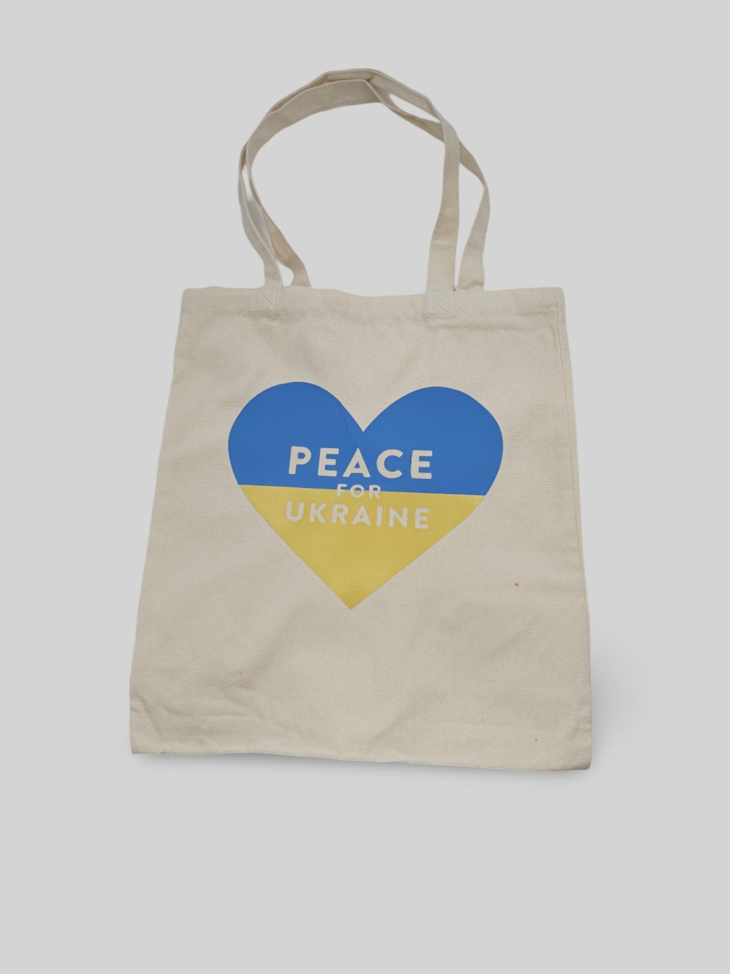 Natural Cotton Tote Bag - Sunflower & Heart Glasses Design | Ukrainian Flag Colors | Eco-Friendly, Reusable Shopping Bag