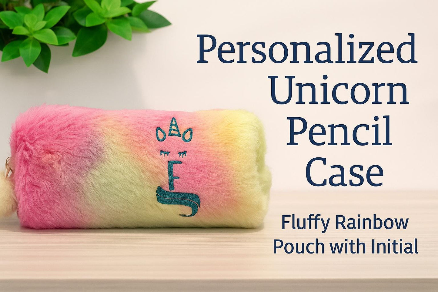 Personalized Unicorn Rainbow Pencil Case for Kids: Back to School Supplies, Birthday Gift Idea