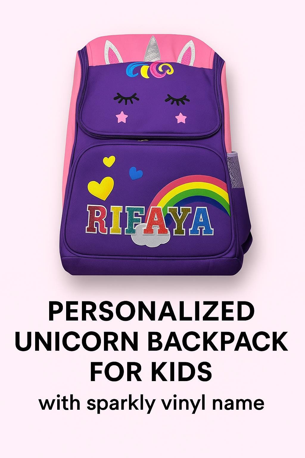 High quality backpack for school, Personalized Rainbow backpack, Backpack with Name, Custom Unicorn backpack, Unicorn gift for girl and boy