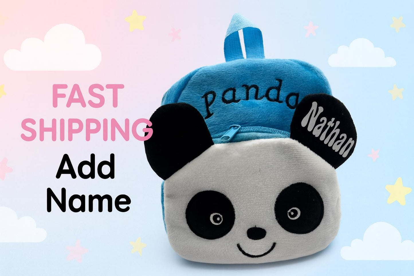 Backpack for kids;Personalized Backpack, Custom Children Backpack, Preschool Kids Backpacks , Toddler Gift, Small Backpack, Panda