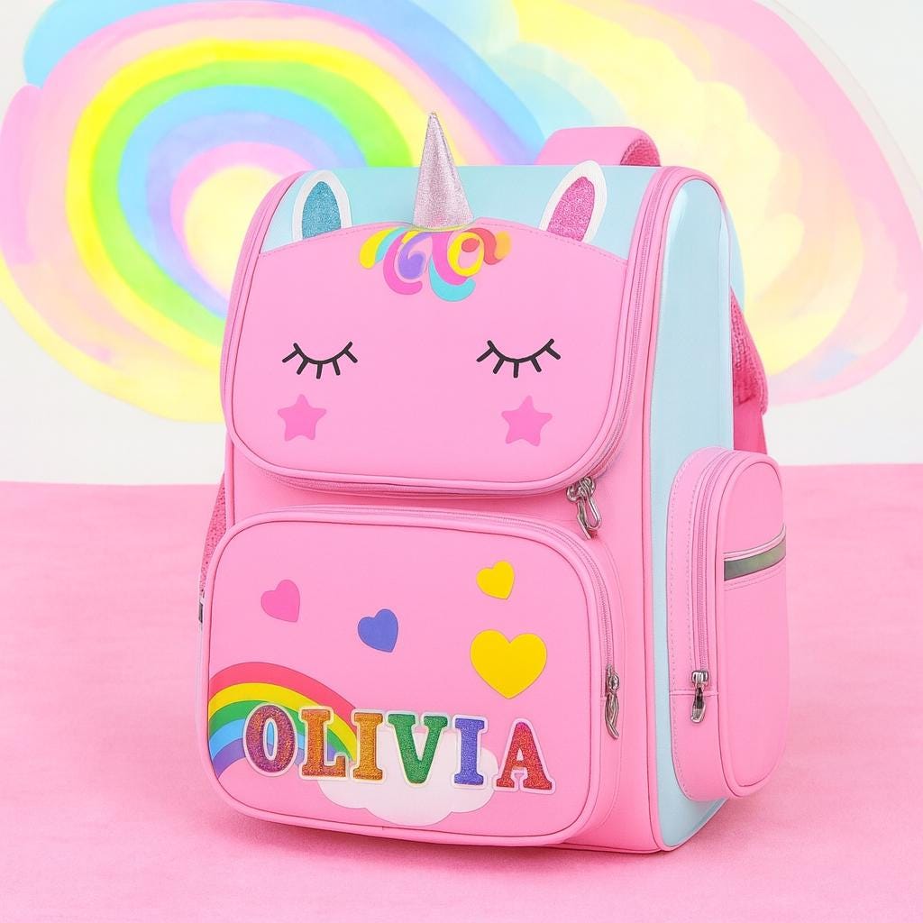Unicorn Scholar Backpack: High-Quality Nylon Rucksack for Kids, Toddlers & Preschoolers - Perfect School Gift