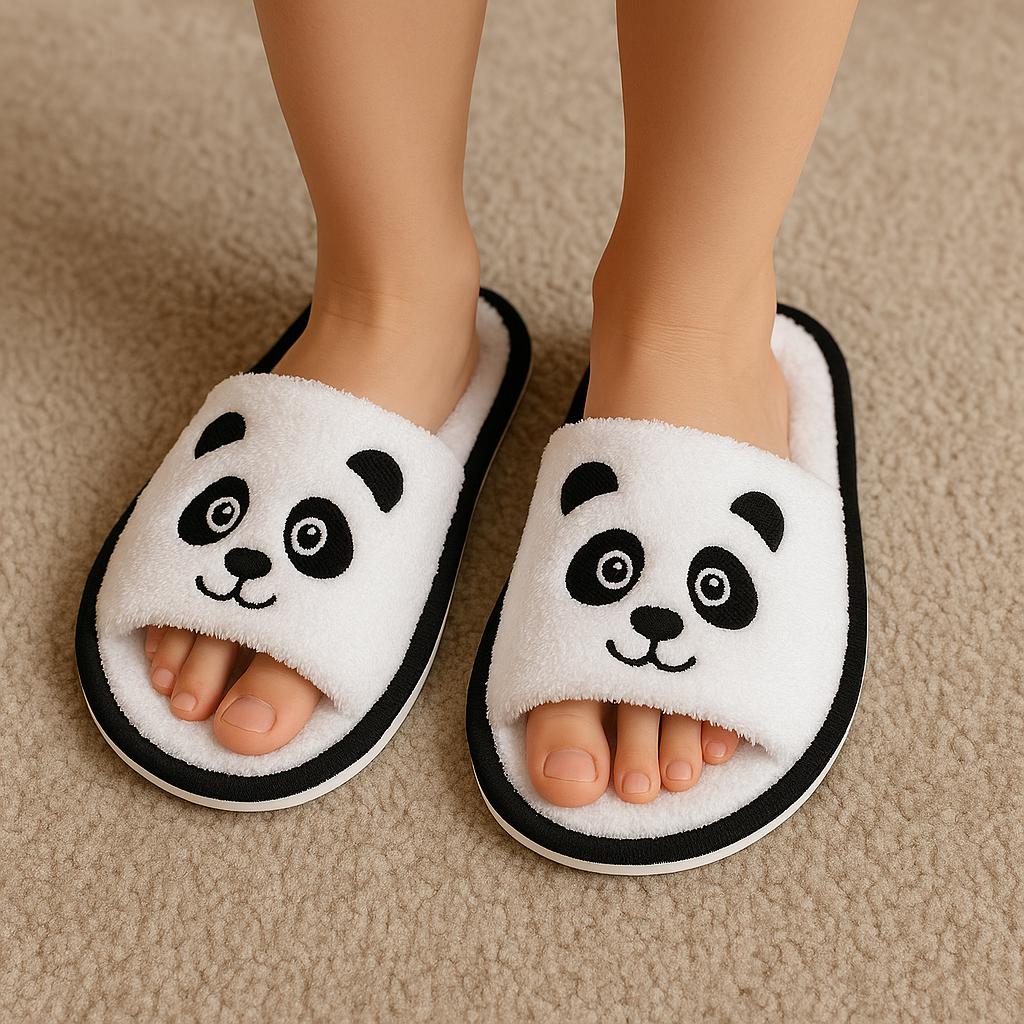 Sale Set of Spa slippers for kids, size 9’’ fluffy slippers for overnight party, gift for kids, weekend spa day