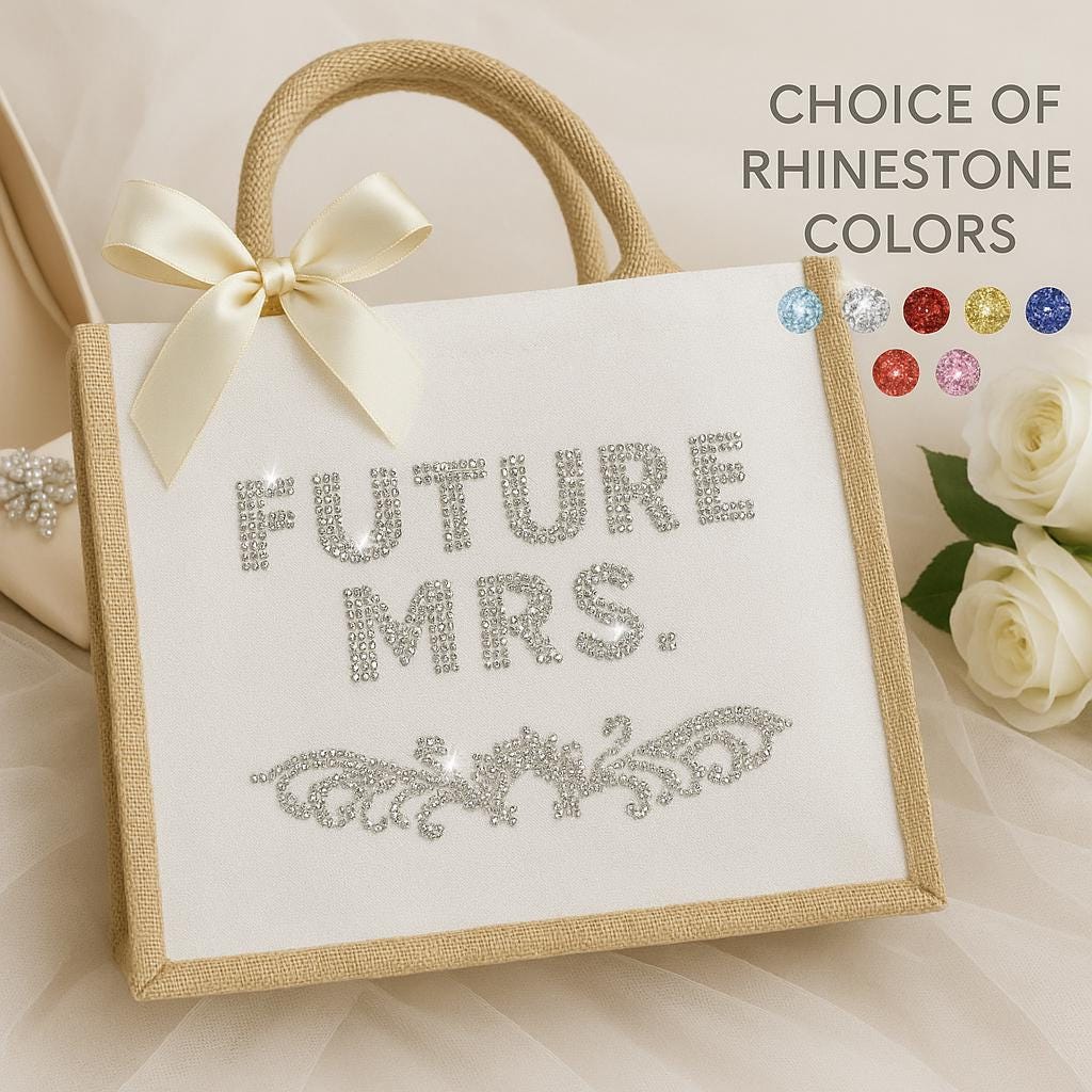 Future Mrs Tote Bag, Custom Mrs Bag, Engagement Tote Bag, Bride Canvas Bag, Engagement Gifts, for Bride to Be Tote, Engagement Party Gifts