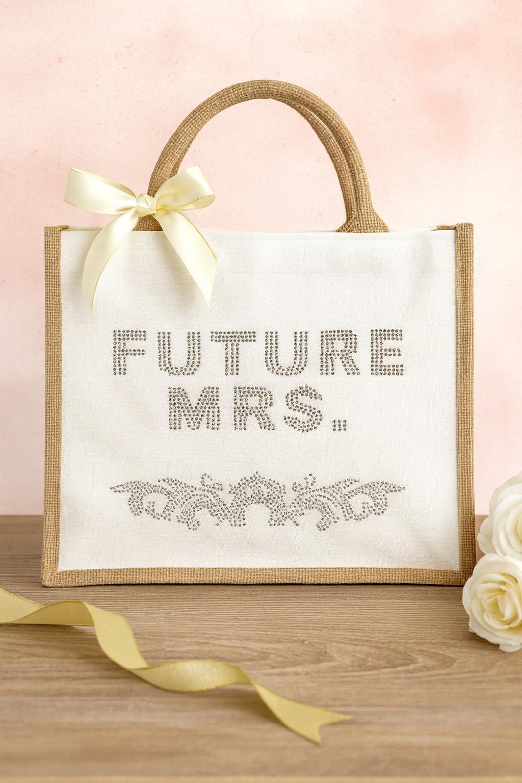 Future Mrs Tote Bag, Custom Mrs Bag, Engagement Tote Bag, Bride Canvas Bag, Engagement Gifts, for Bride to Be Tote, Engagement Party Gifts
