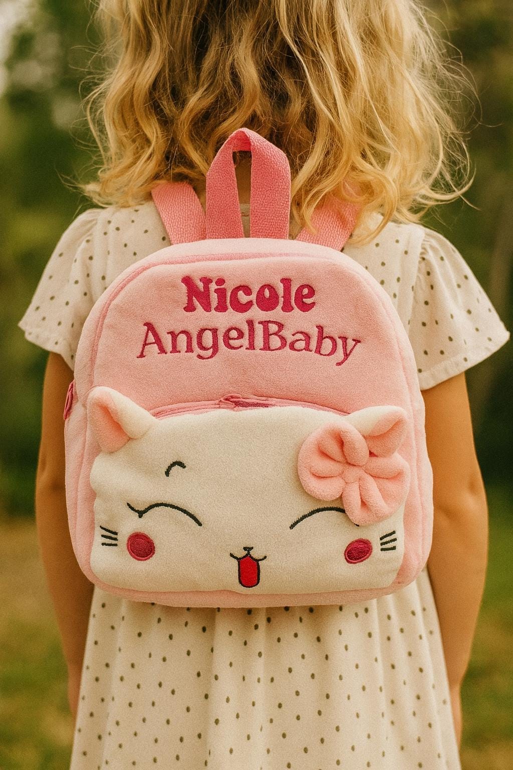 EASTER SALE Personalized Children's Backpack with Name, Kids Bunny Backpack, First Bag for Toddler, Kindergarten Backpack, Children's Gift
