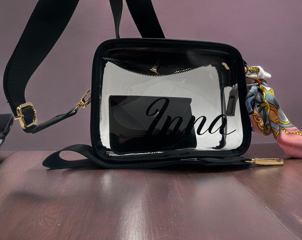 Clear Stadium Bag, Clear Crossbody Purse, Stadium Bag, Concert purse, Clear Bag, Versatile Transparent Bag, Chic Clear Stadium Bag