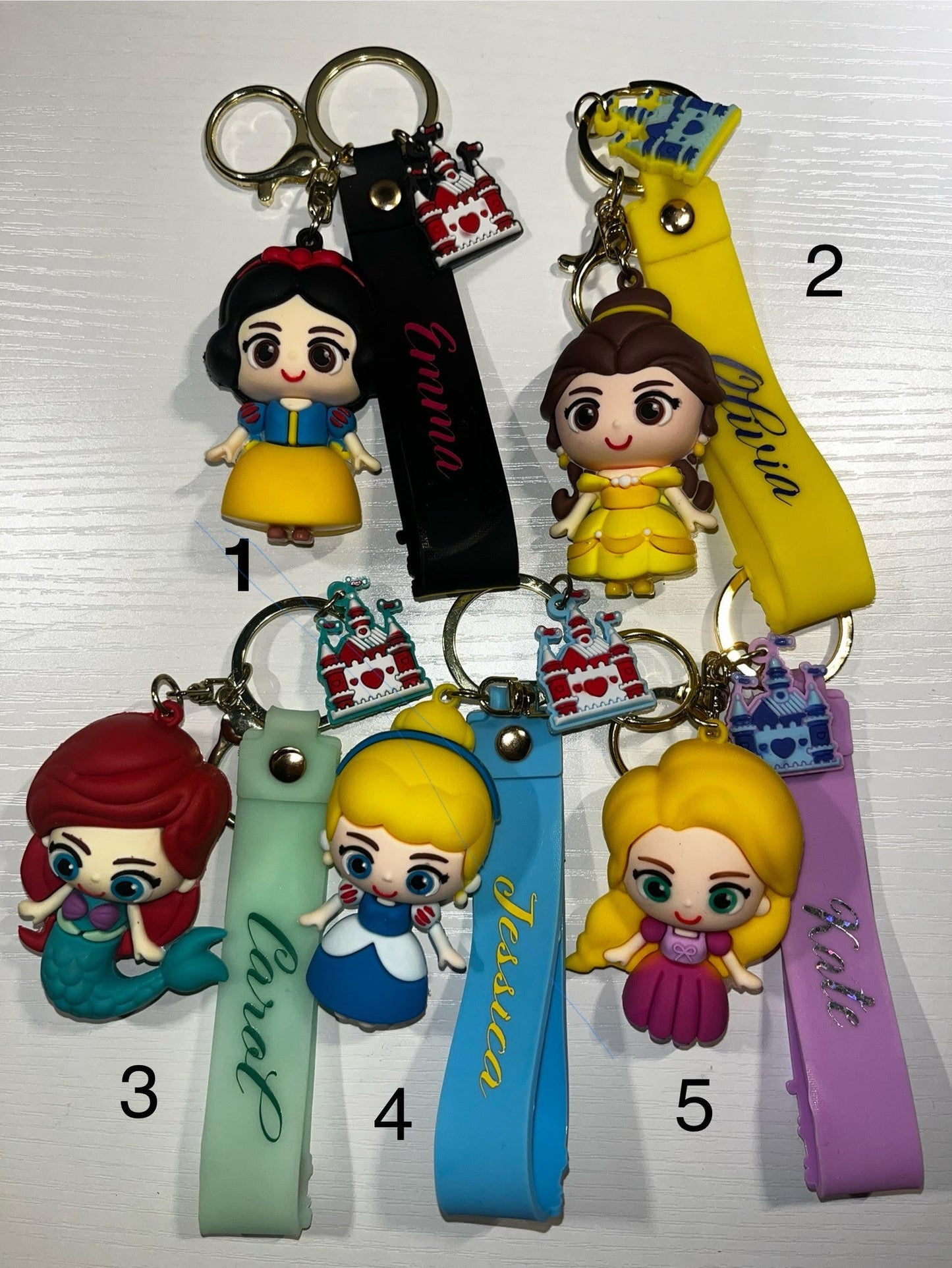 Personalized Princess Keychain: Bookbag, Backpack Tag