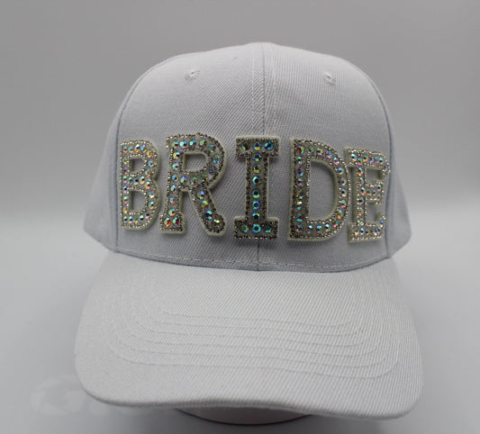 Custom Baseball hat for bride, Rhinestones letters cap for bride and bridesmaids, bachelorette, pool bride party, gift for bride, honeymoon