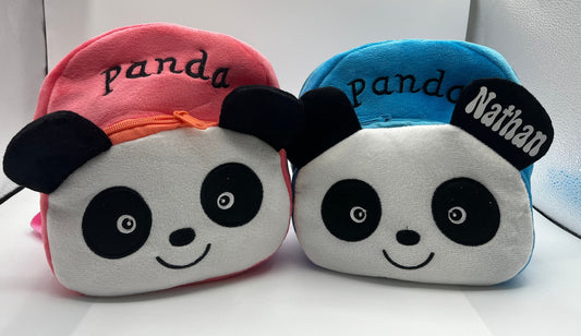 Personalized Fluffy Teddy Kids Backpack- Custom name backpack -panda-high quality- Children's Gifts-Birthday Gift- Animal Backpack Bag
