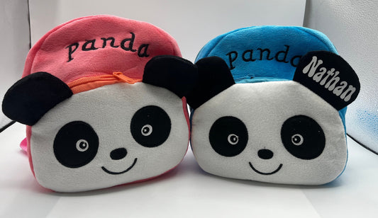 Personalized Panda Backpack: Fluffy Plush Kids Backpack