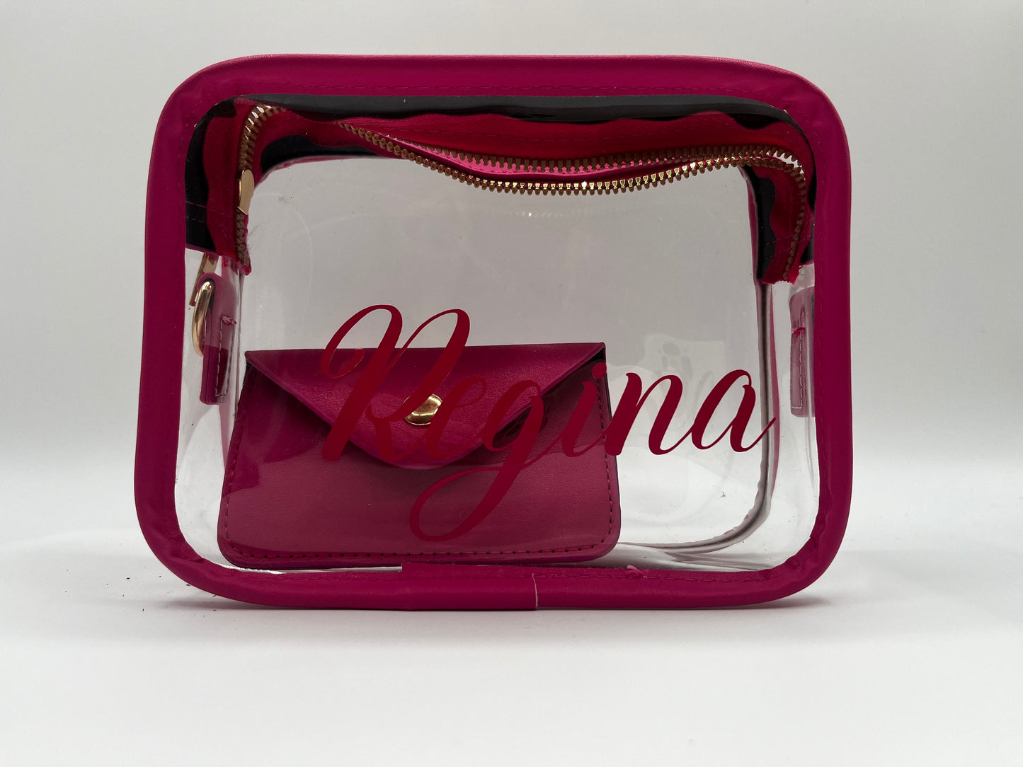 Personalized Clear Stadium Crossbody Bag: Concert Purse with Scarf & Wallet