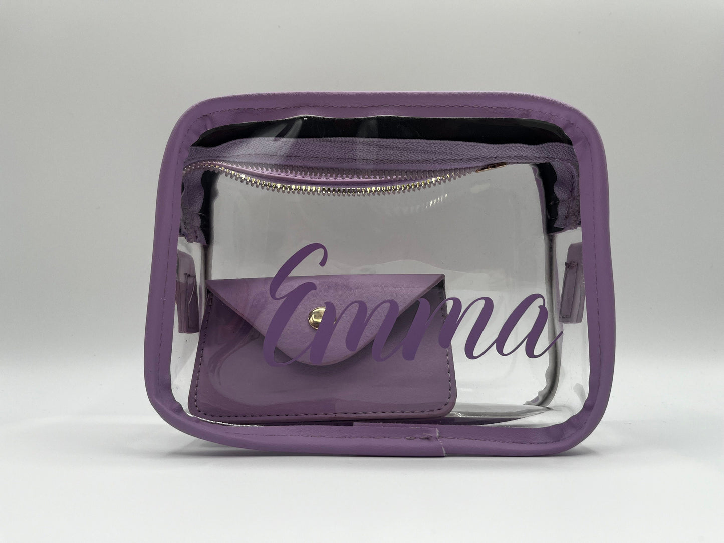 Personalized Clear Stadium Crossbody Bag: Concert Purse with Scarf & Wallet
