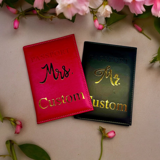 Passport  cover, customs passport cover, gift for her and him, honeymoon accessories, travel supplies, wedding gift