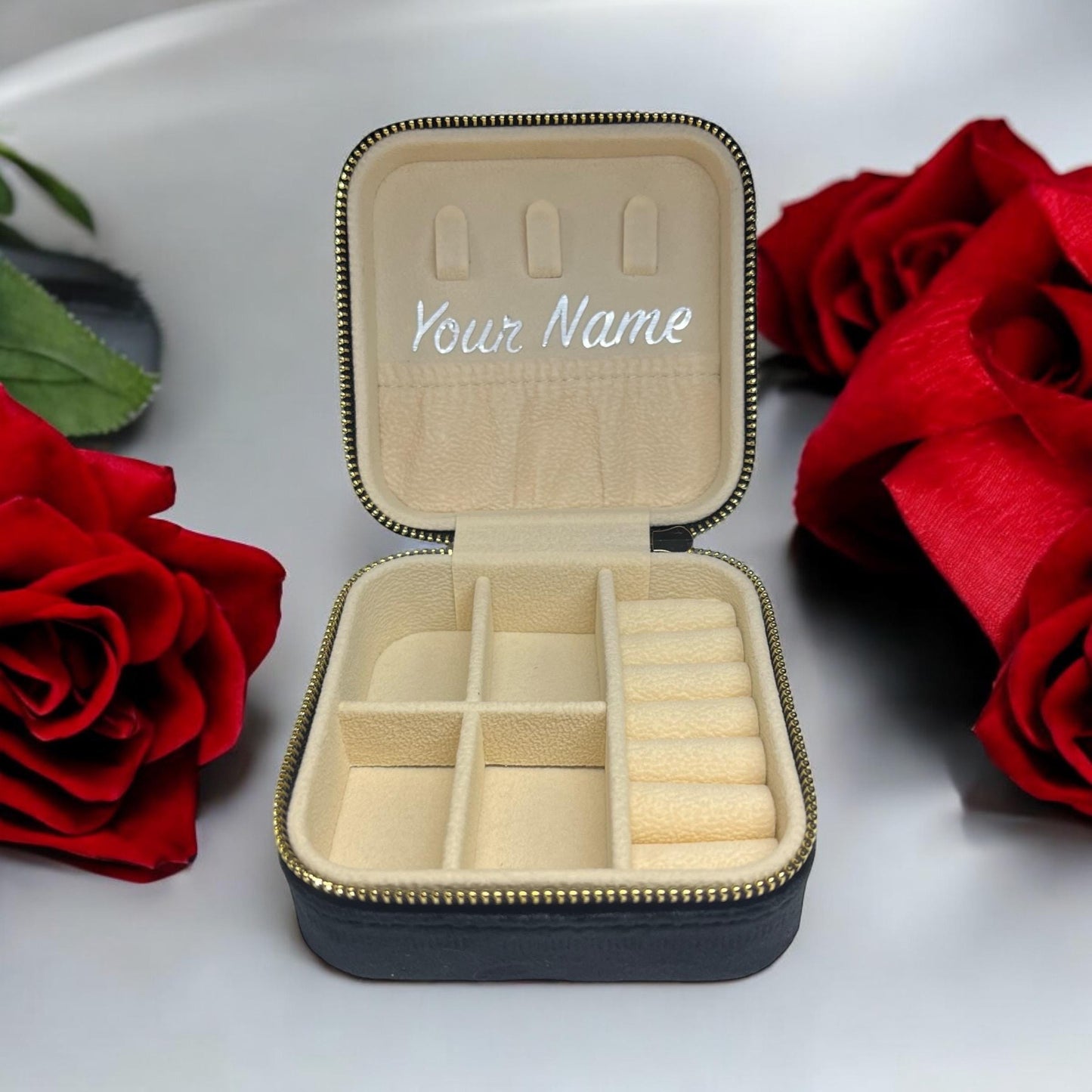 Travel Jewelry Box, Wedding Bridesmaid Gifts, Personalized Gifts for Her, Engraved Jewelry Case, Birthday Gift for Women, Travel Accessories