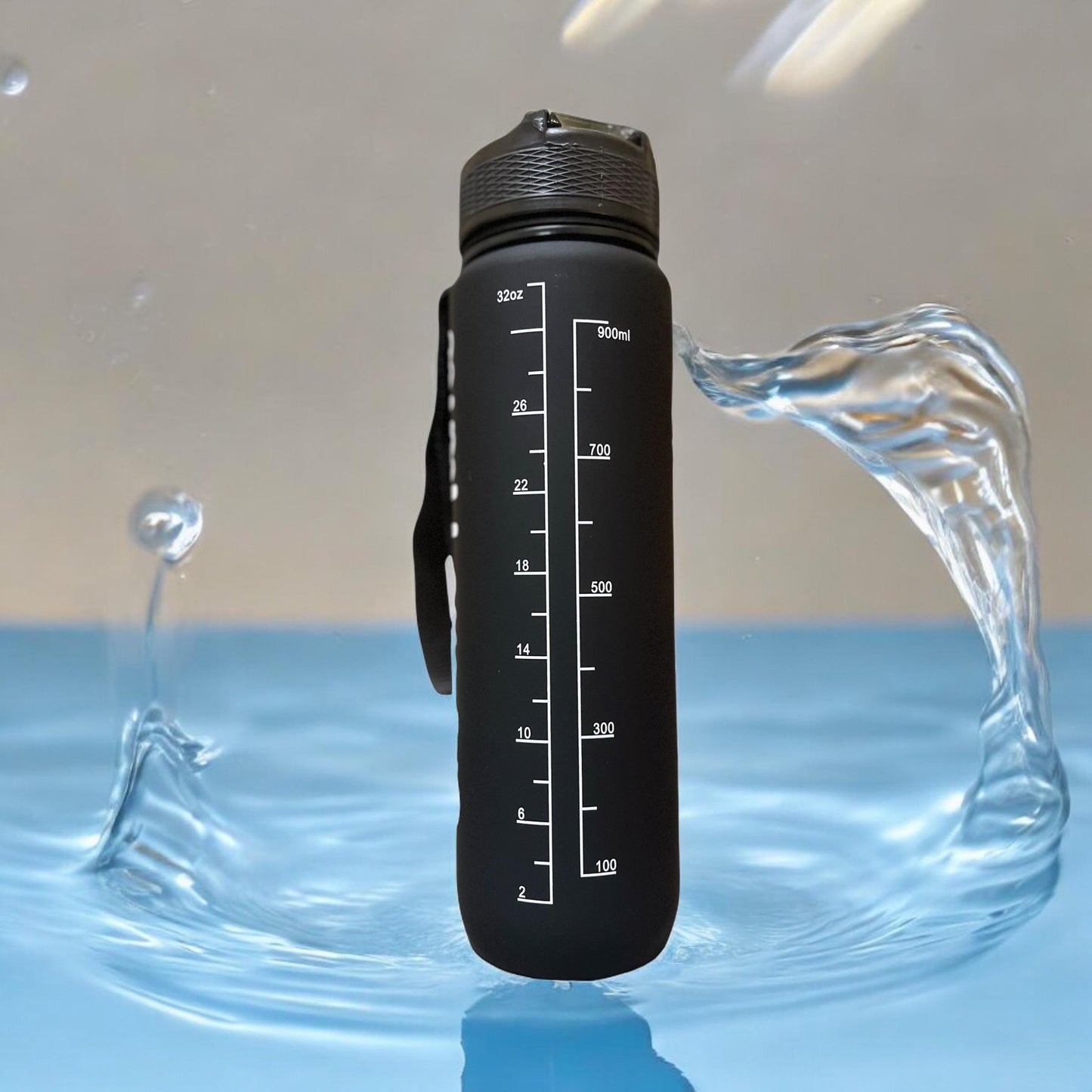 Personalized Water Bottle with Time Marker: Leakproof Fitness Bottle