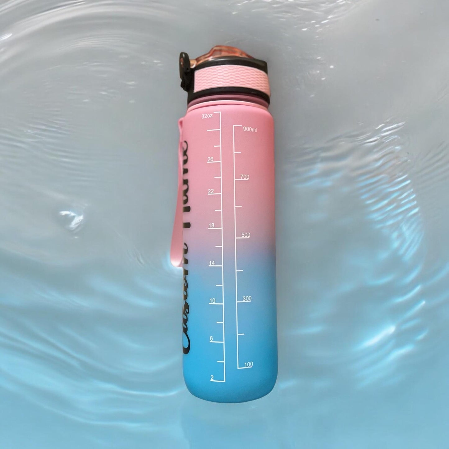 Personalized Water Bottle with Time Marker: Leakproof Fitness Bottle