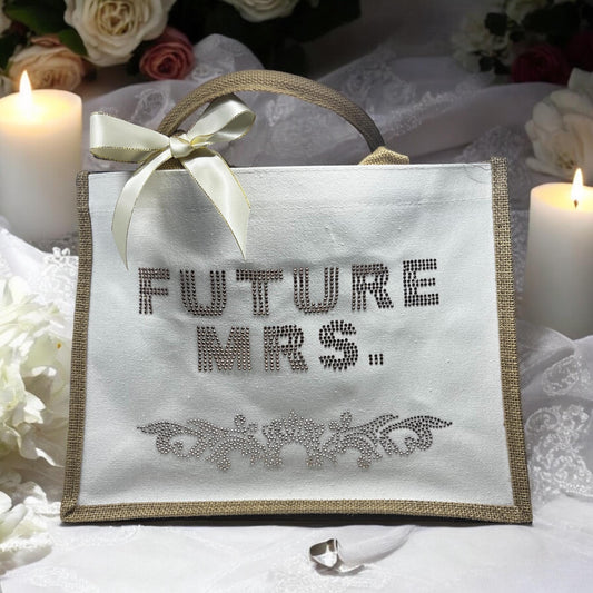 Future Mrs Tote Bag, Custom Mrs Bag, Engagement Tote Bag, Bride Canvas Bag, Engagement Gifts, for Bride to Be Tote, Engagement Party Gifts