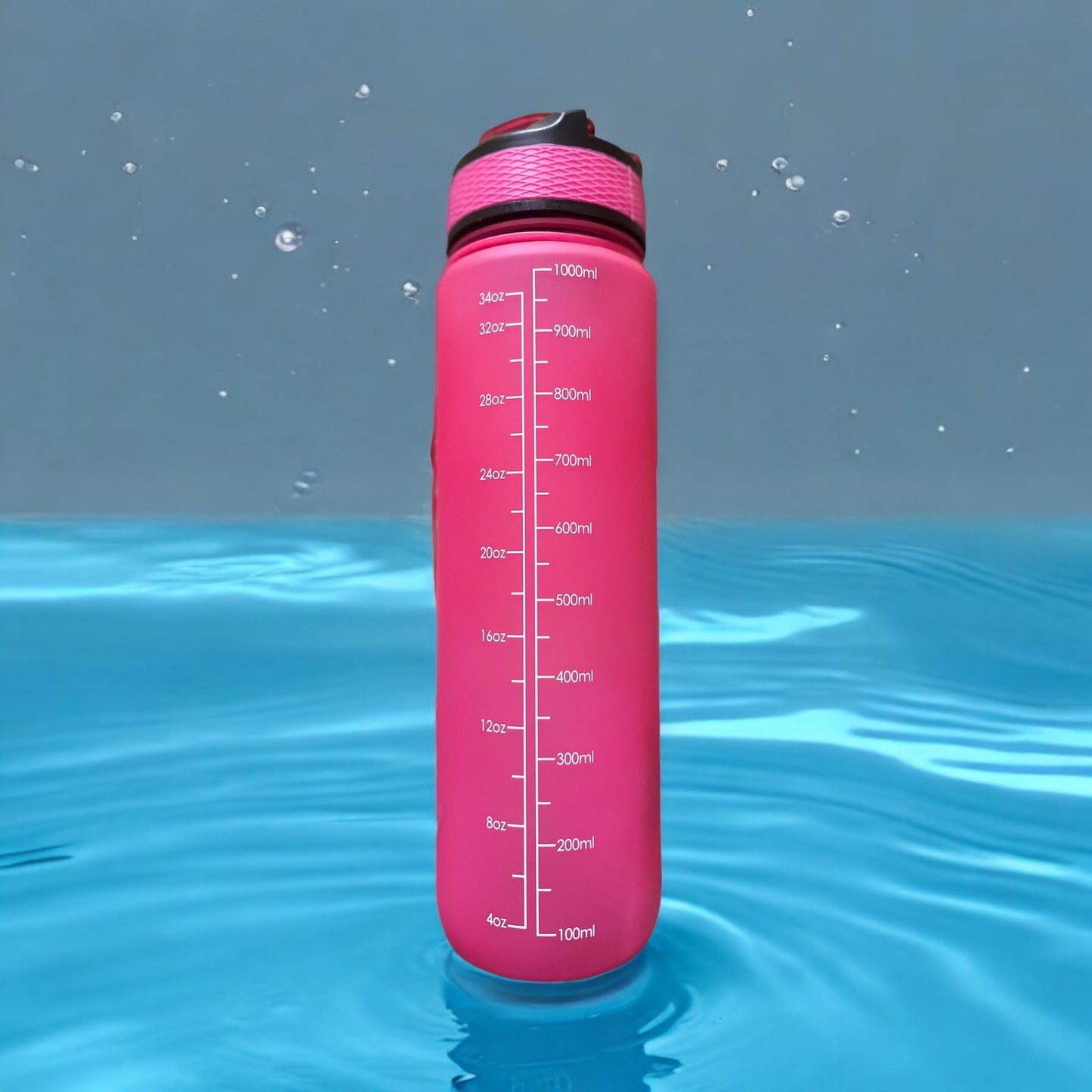 Personalized 32oz Time-Marked Water Bottle: Leakproof, BPA-Free, Fitness Straw, Beach-Ready