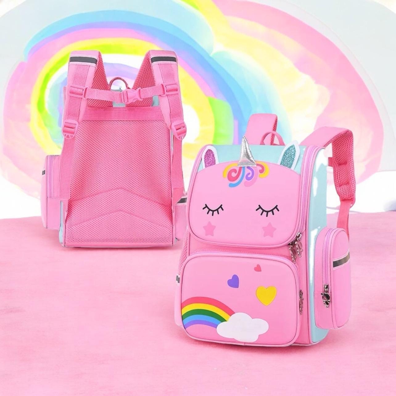 Personalized Unicorn Backpack: Rainbow School Bag